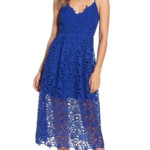 Lace A Line Midi Dress